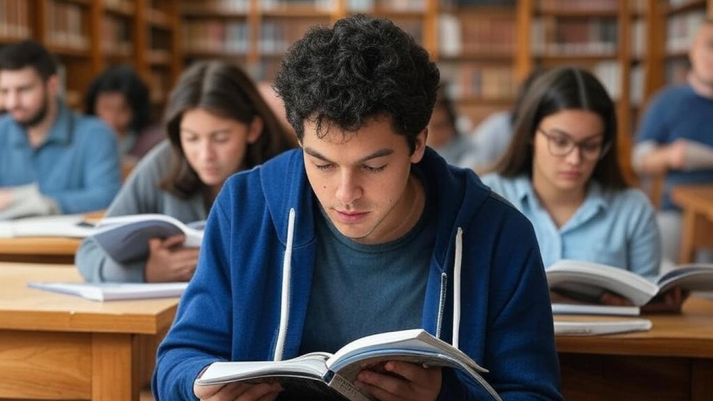 Estudiantes examinándose en las pruebas de EBAU.