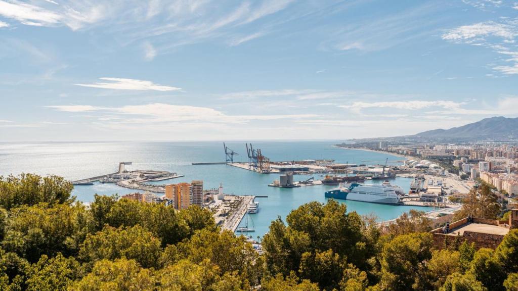 Vista panorámica de Málaga en España.