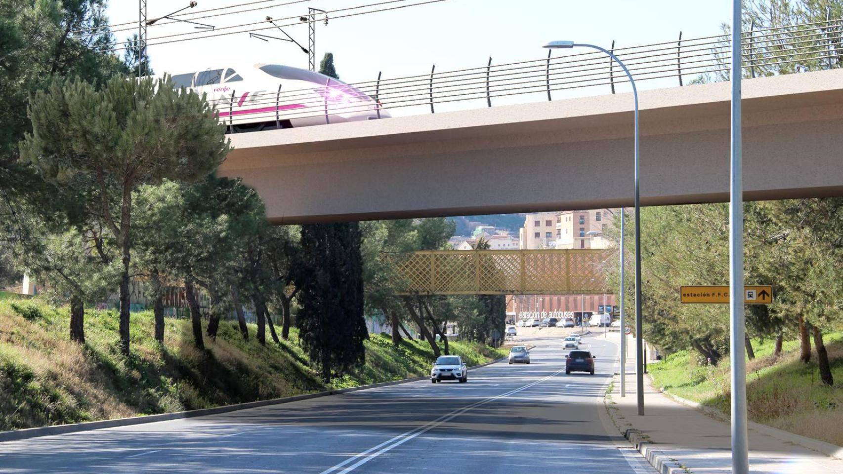 Así quedaría la vía del AVE Madrid-Extremadura en Toledo con la opción elegida por el Ministerio