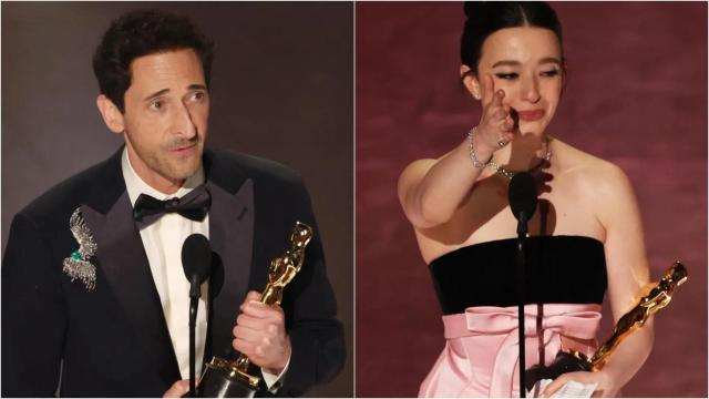 Adrien Brody y Mikey Madison