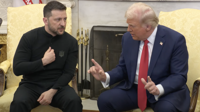 Zelenski y Trump, durante su discusión en el Despacho Oval.
