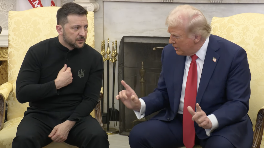 Trump y Zelenski discuten en la Casa Blanca.