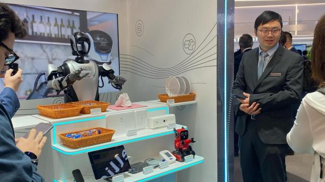 Uno de los casos de uso presentes en el stand de Huawei durante el MWC 2025.