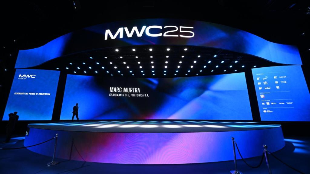 Uno de los escenarios durante el MWC 2025.