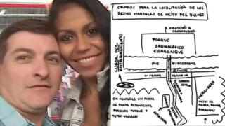 Croquis que incluye César Román en un escrito en el que detalla la localización de los restos de su pareja, asesinada en 2018