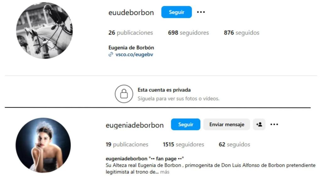 Eugenia de Borbón Eugenia tiene su propia página de fans en Instagram.