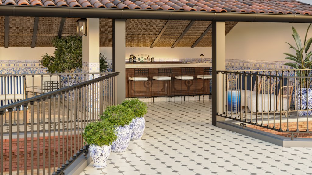 Futura terraza del residencial.