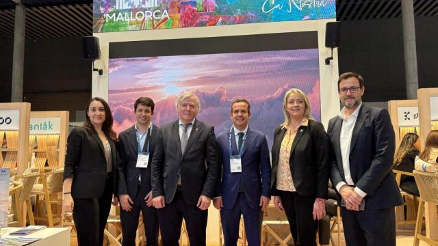 Los representantes del Consell de Mallorca, durante el MWC.