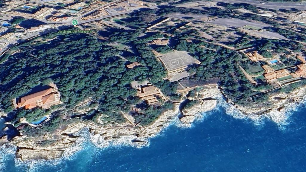 Vista aérea del complejo Marivent, en Palma de Mallorca.