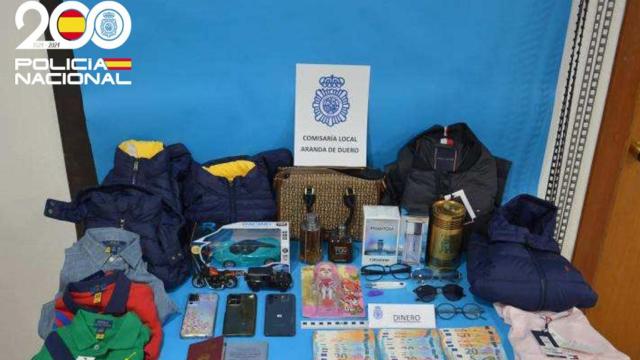 Material intervenido por la Policía Nacional