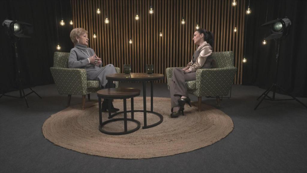 Teresa Martín junto a Cruz Sánchez de Lara en el programa.