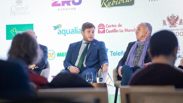 Nacho Hernando, consejero de Fomento de la Junta de Comunidades de Castilla-La  Mancha y Pepe Álvarez, secretario general de UGT