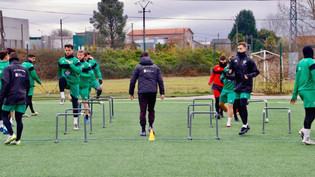 El Arenteiro, durante un entrenamiento.