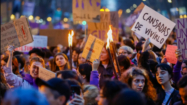 Imagen de archivo de una manifestación del 8M.