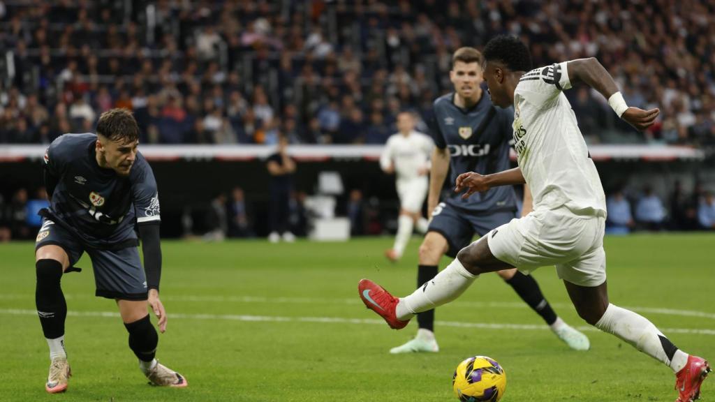 La bicicleta de Vinicius en el gol contra el Rayo Vallecano