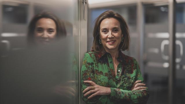 Cuca Gamarra, secretaria general del PP, en la sede del partido en Madrid, antes de la entrevista.