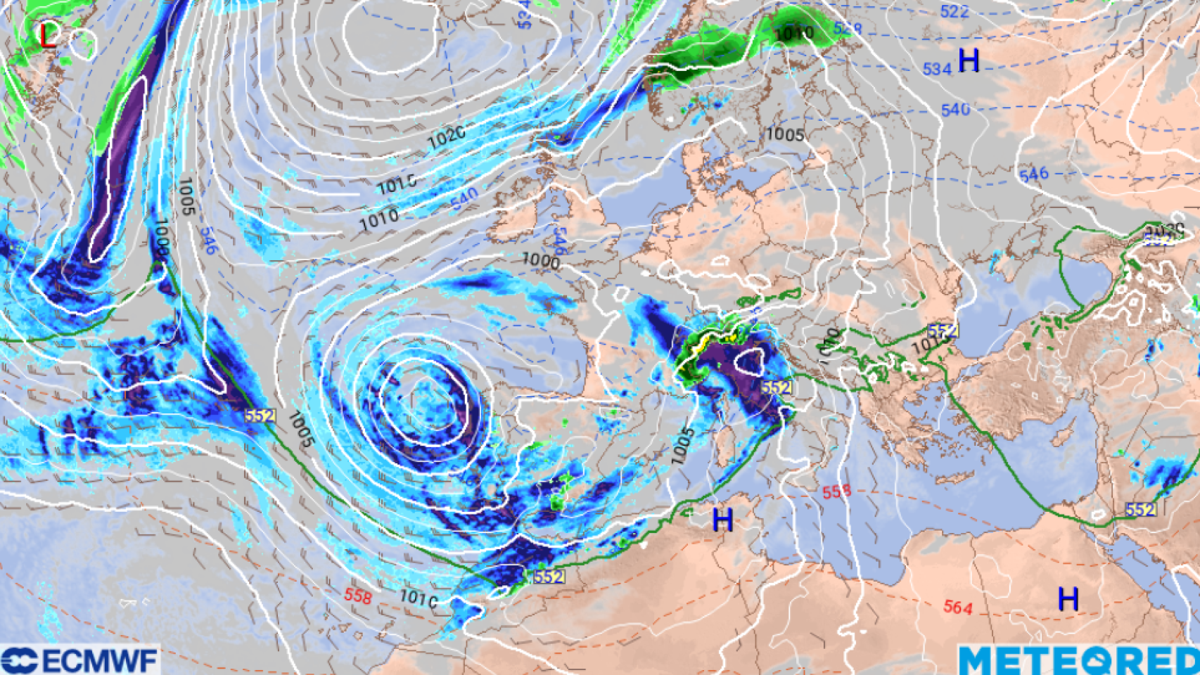 Llega una nueva borrasca atlántica a España: la Aemet alerta de nevadas y lluvias con hasta 100 l/m2 en estas zonas