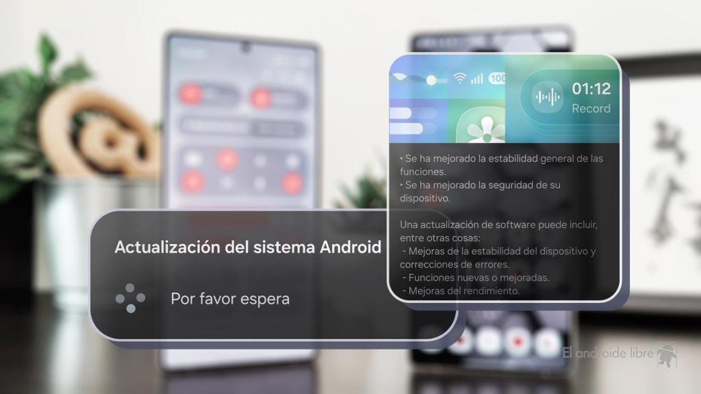 Fotomontaje de One UI 7 y sus actualizaciones