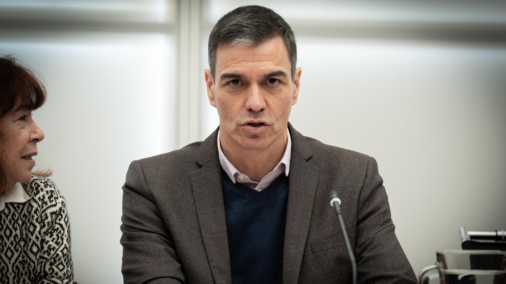 El presidente del Gobierno, Pedro Sánchez, este lunes durante la Comisión Ejecutiva Federal del PSOE.
