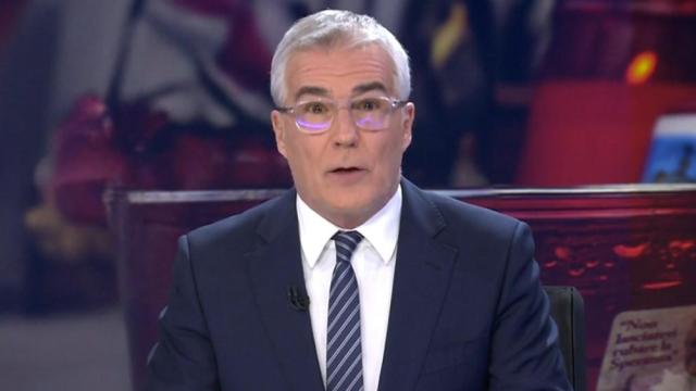 David Cantero, en uno de sus últimos 'Informativos Telecinco Fin de Semana'.