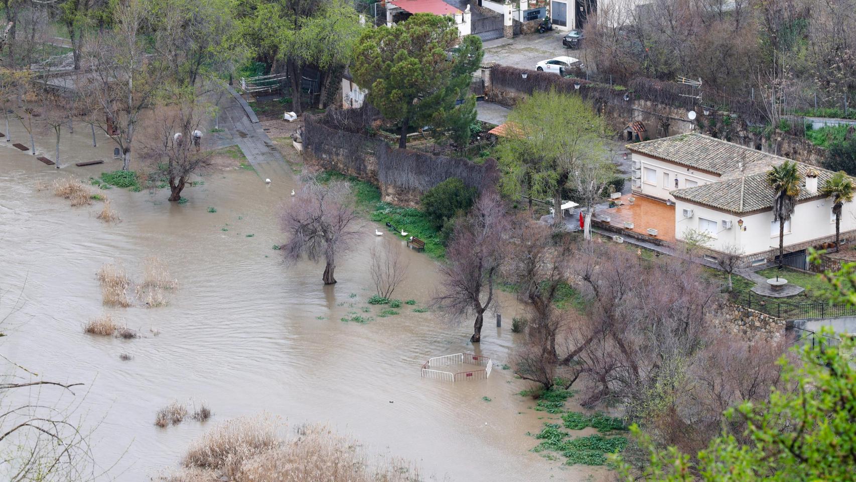 La crecida del Tajo en Toledo anega varios tramos de la senda ecológica: todas las fotografías