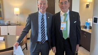 Ignacio Galán presidente de Iberdrola con el secretario de Energía de Estado Unidos Chris Wright.