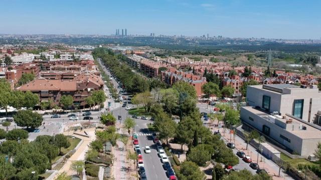 Vista aérea de las calles de Pozuelo de Alarcón.