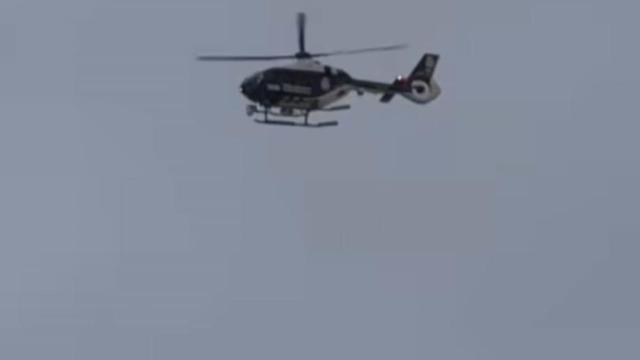 Un helicóptero en Las Albarizas.