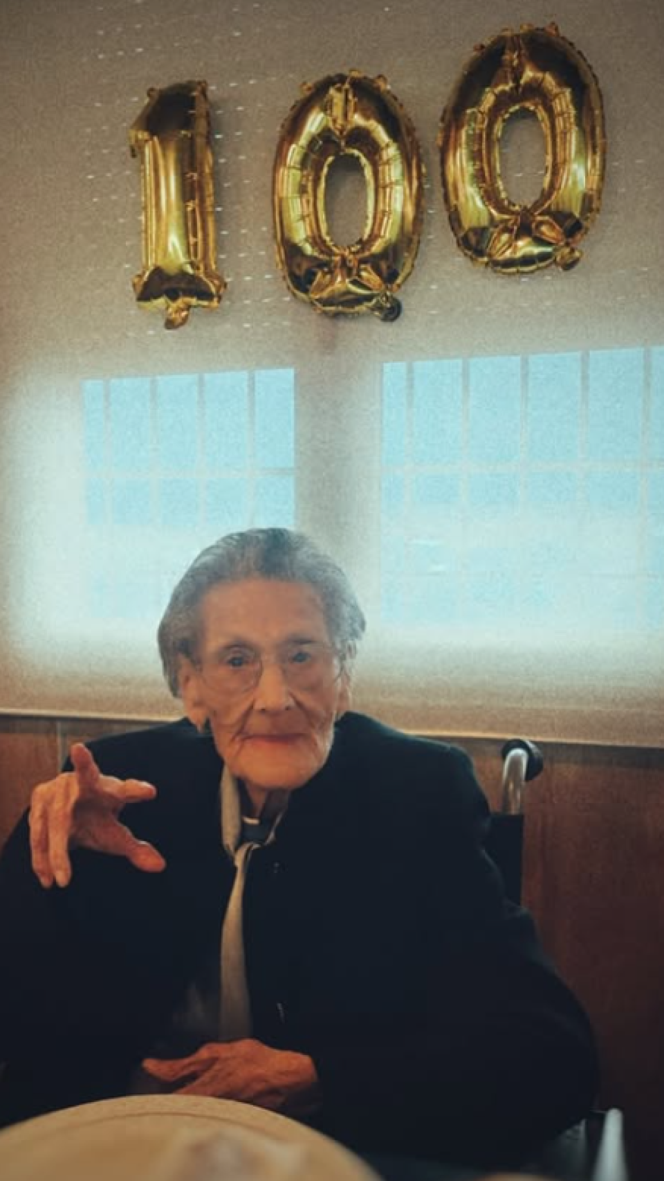 Máxima Salazar, el fin de semana pasado, cuando celebró sus 100 años.