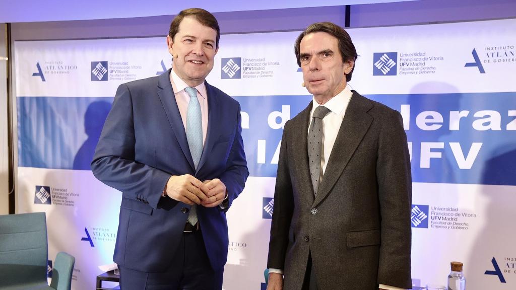 Mañueco elogia el legado de Aznar en el 25 aniversario de su mayoría absoluta: "Un presidente que cambió España"