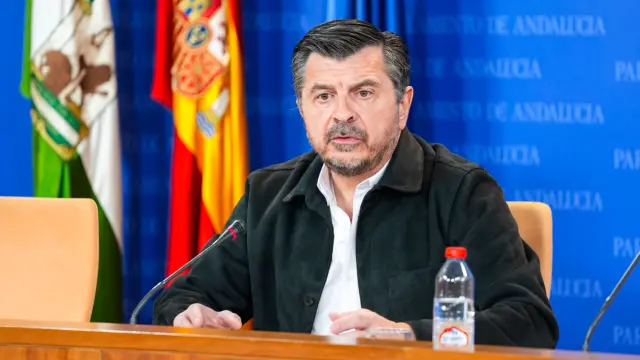 Toni Martín, este miércoles en el Parlamento de Andalucía.