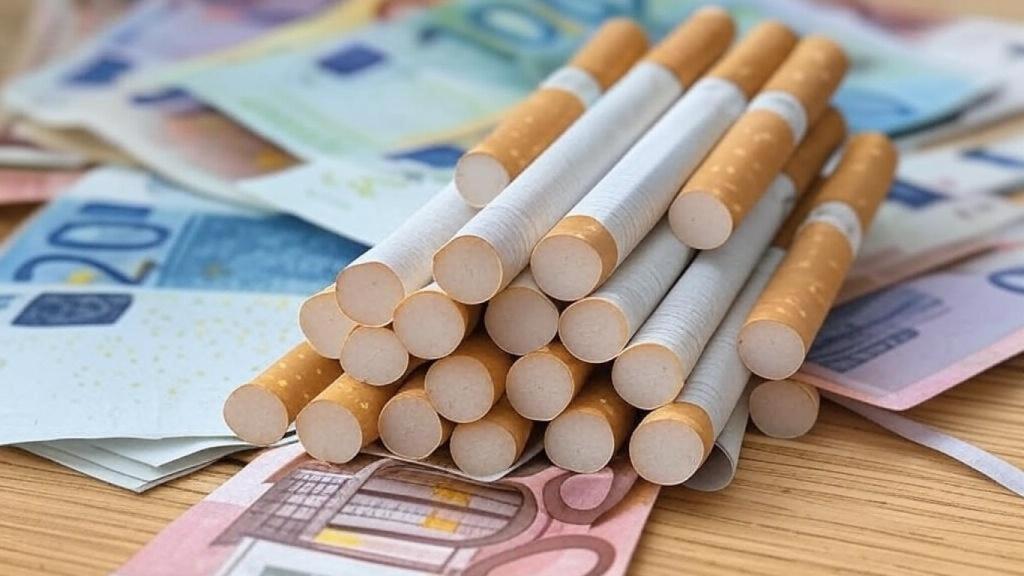 Imagen de cigarros y billetes.