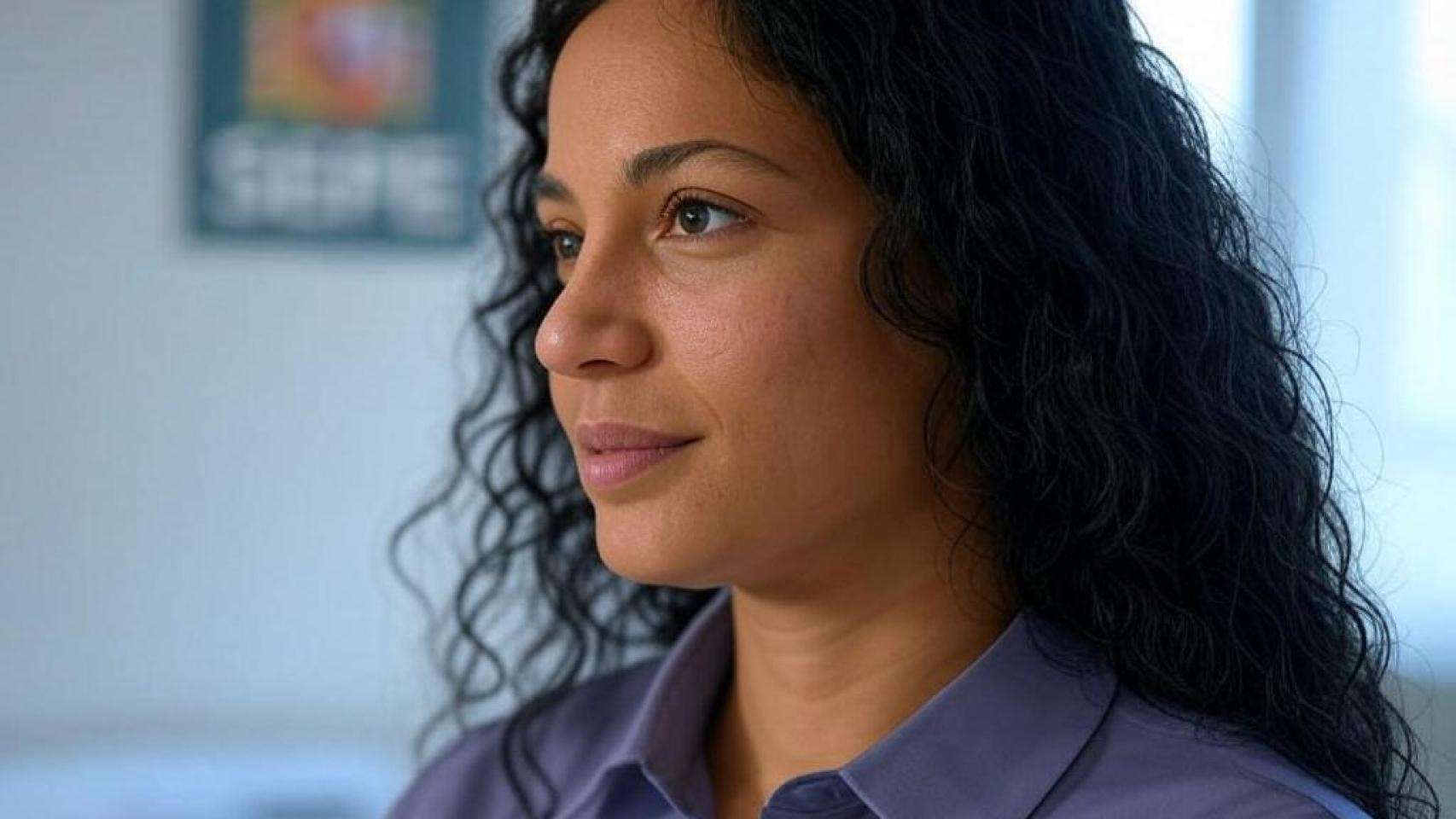 Mujer en la oficina del SEPE.