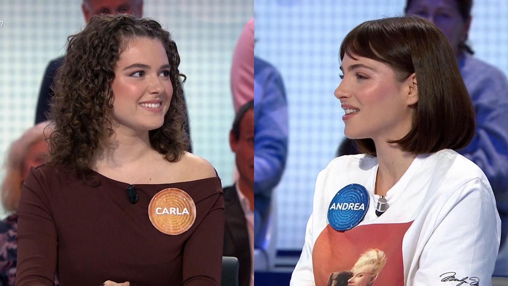 Carla Domínguez y Andrea Duro en ‘Pasapalabra’.