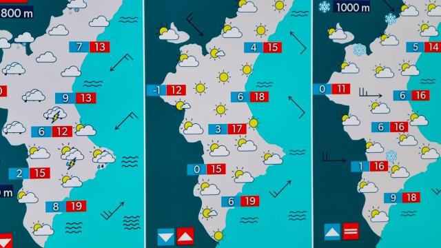 Las previsiones de AEMET para el fin de semana en el canal de À Punt.