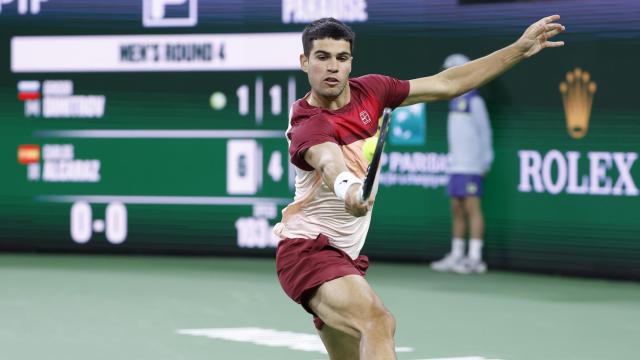 Carlos Alcaraz, durante el torneo de Indian Wells 2025