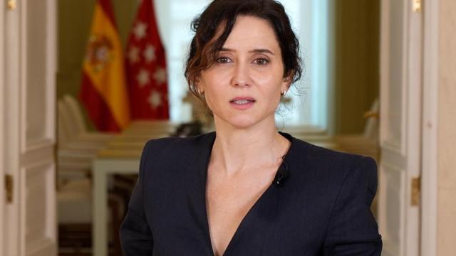 Isabel Díaz Ayuso en el video remitido por la Comunidad de Madrid el pasado 12 de marzo.