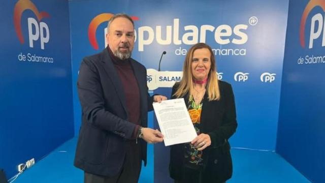 Los senadores del PP por Salamanca Bienvenido de Arriba y Esther del Brío