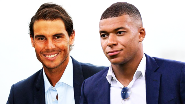 Rafael Nadal y Kylian Mbappé, en un fotomontaje