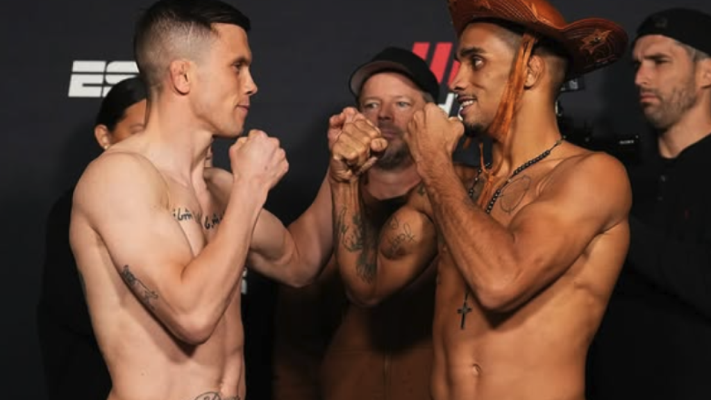 Dani Bárez, en su careo con André Lima previo al UFC Las Vegas 104