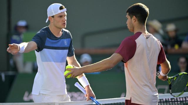 Jack Draper y Carlos Alcaraz, en la semifinal de Indian Wells