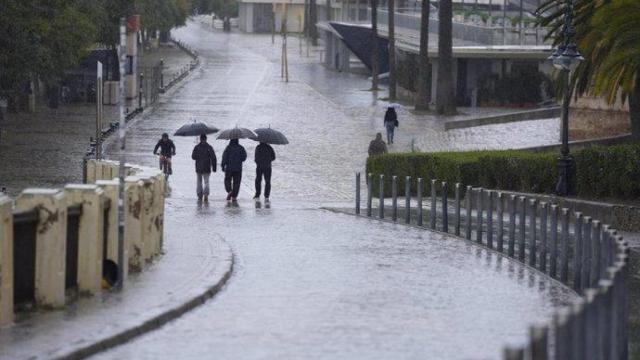 Imagen de recurso de precipitaciones en el Centro de Sevilla.