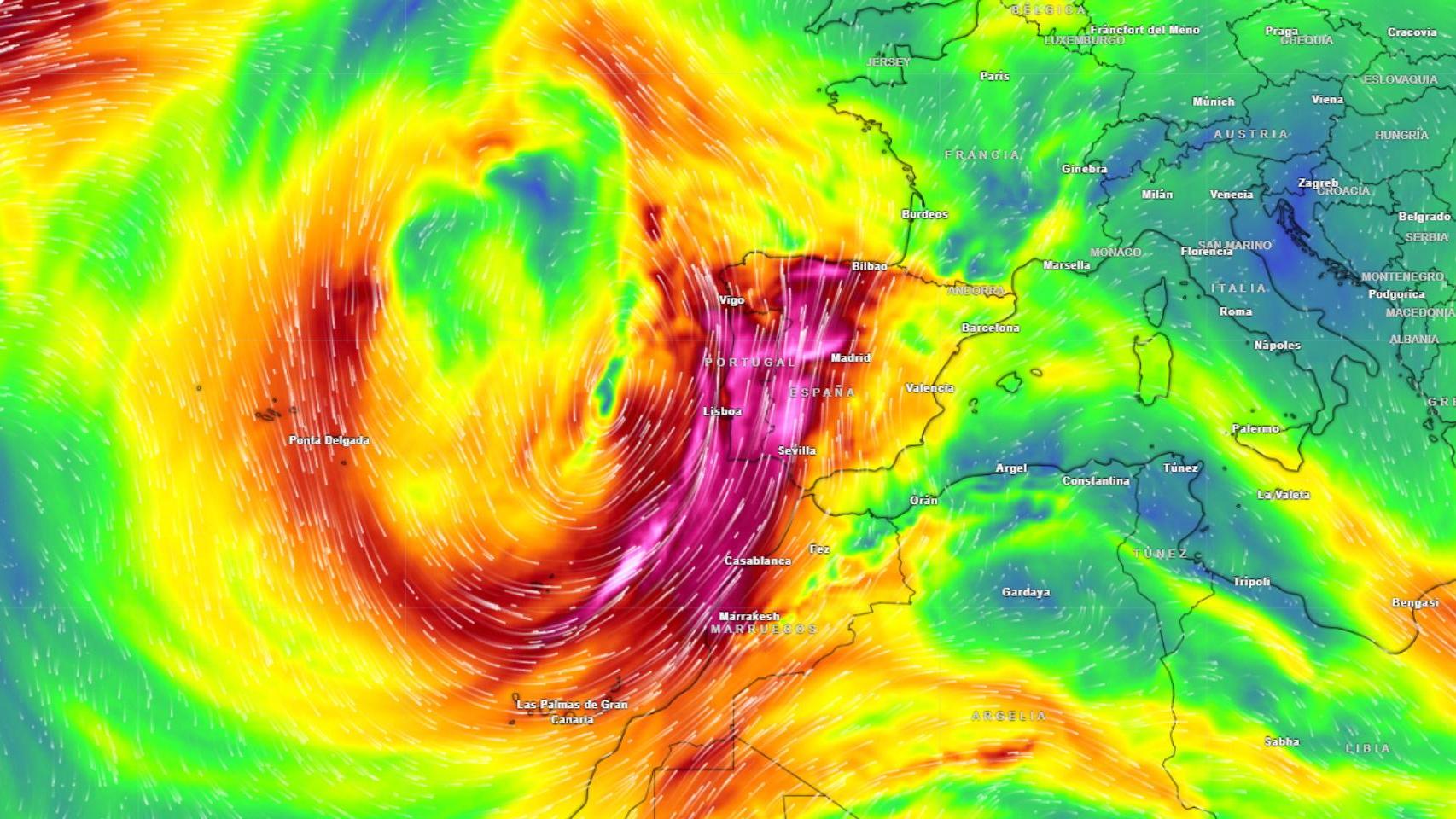 Llega lo peor de la borrasca Laurence en España: Aemet pone en alerta a 22 provincias por hasta 200 l/m2 de lluvia