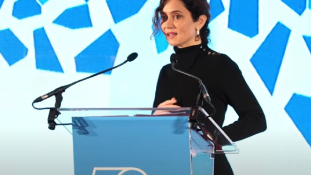 La presidenta de la Comunidad de Madrid, Isabel Díaz Ayuso, en la cuarta jornada de su viaje institucional a Londres, participa en la Conferencia Margaret Thatcher (MTC 2025).