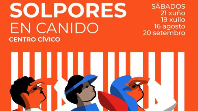 Cartel de los Solpores de Canido, en Ferrol, del 2025.