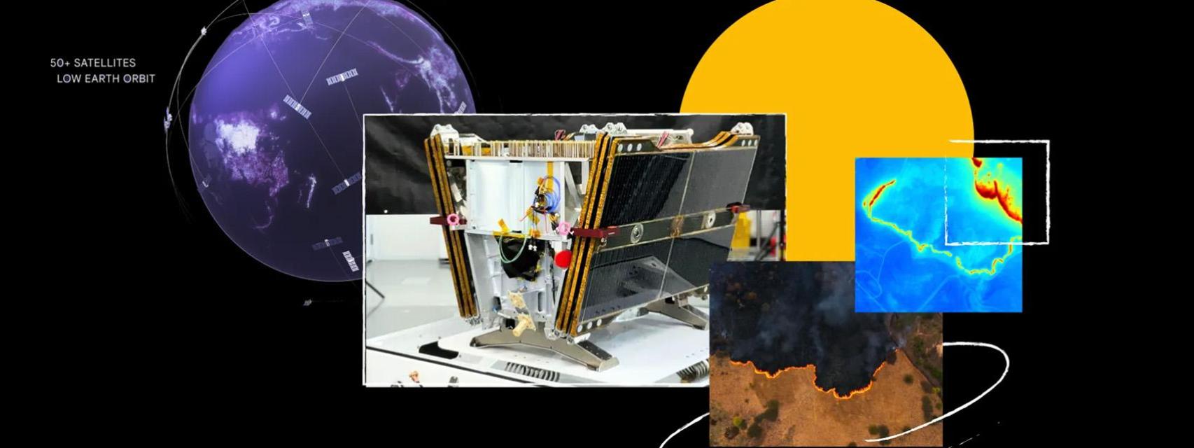 Sistemas de satélites FireSat en una representación artística.