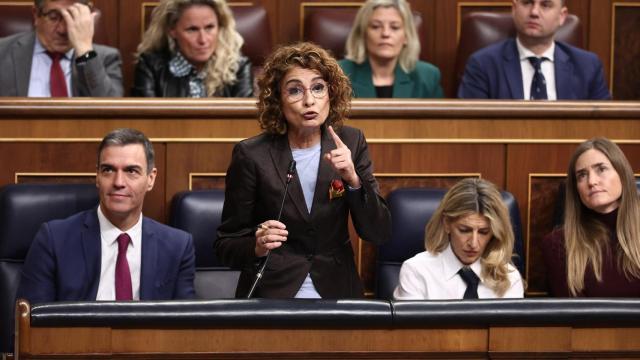 La vicepresidenta primera y ministra de Hacienda, María Jesús Montero, interviene este miércoles en el Congreso.