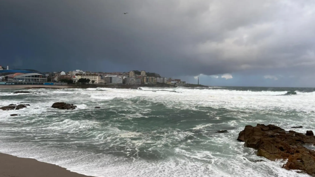 Imagen de archivo de un temporal costero en A Coruña