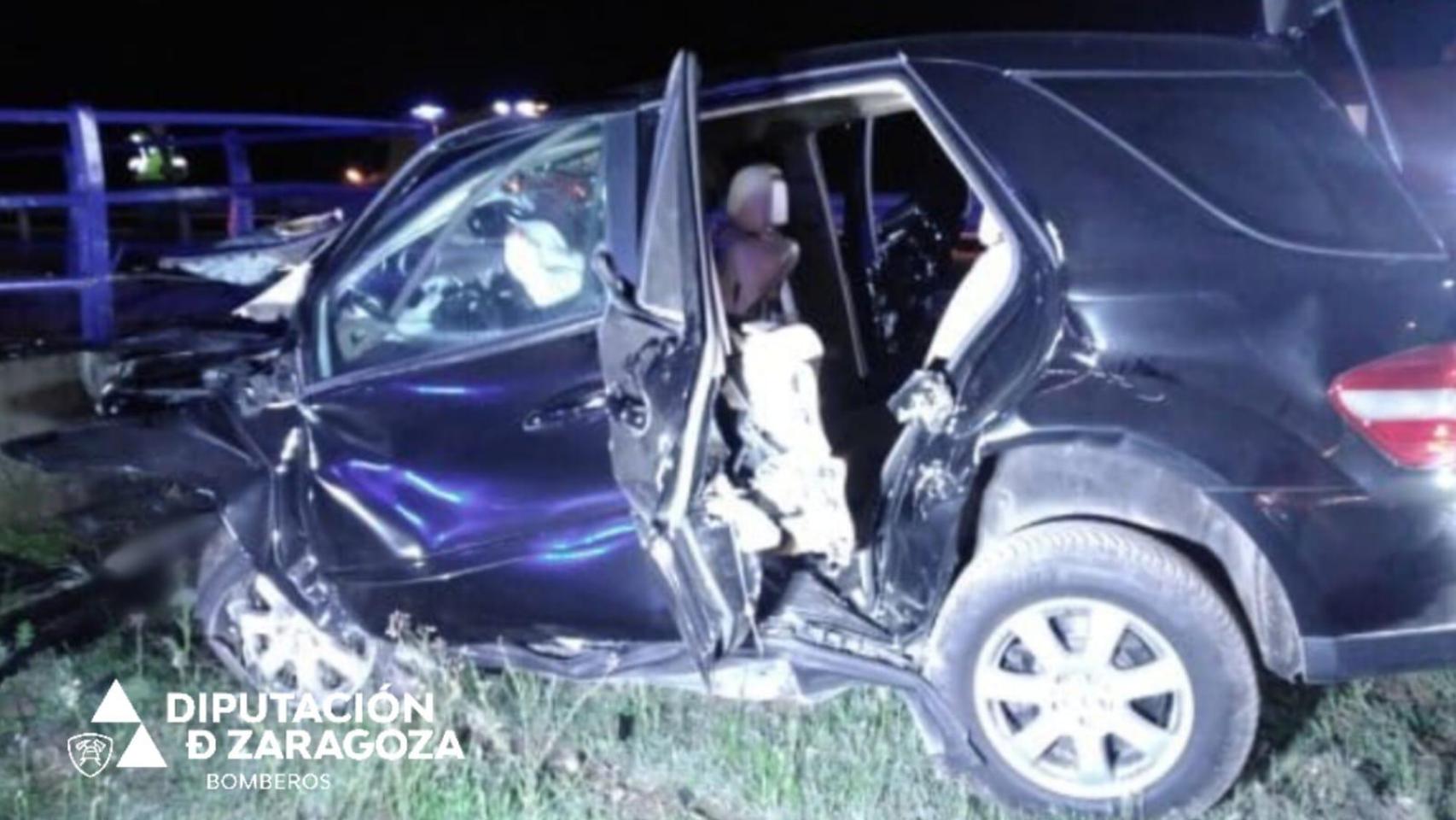 Mueren dos personas  en un accidente de tráfico al chocar su vehículo contra un muro de hormigón en Mallén (Zaragoza)