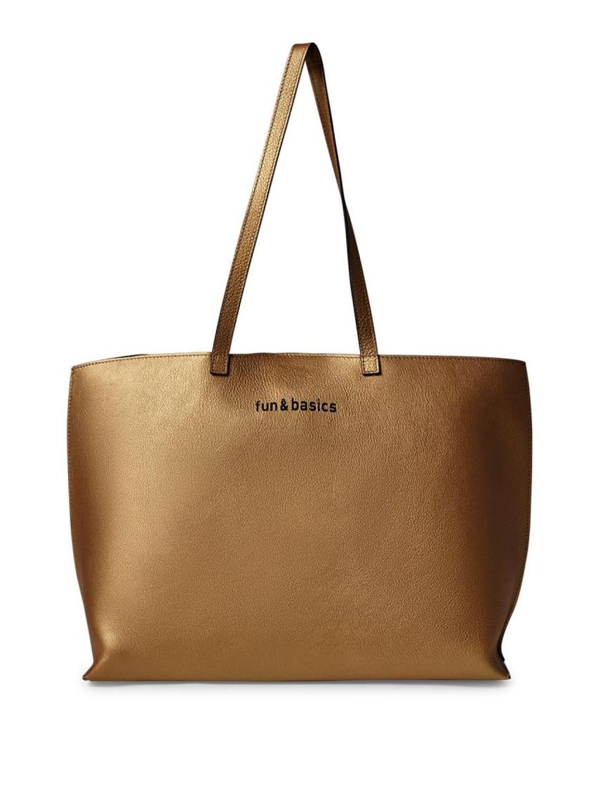 Bolso dorado de fun&basics.
